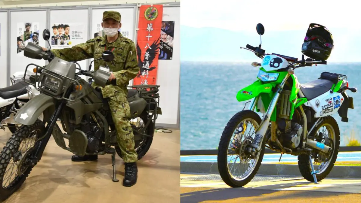 陸上自衛隊で大活躍！ カワサキKLX250 ベースの『偵察用オートバイ』を徹底解剖 | 【モトメガネ】バイク・オートバイ |自動車・クルマ|キャンプのニュース情報